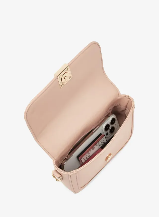 Solid Crossbody Bag With Detachable Strap – صورة 6