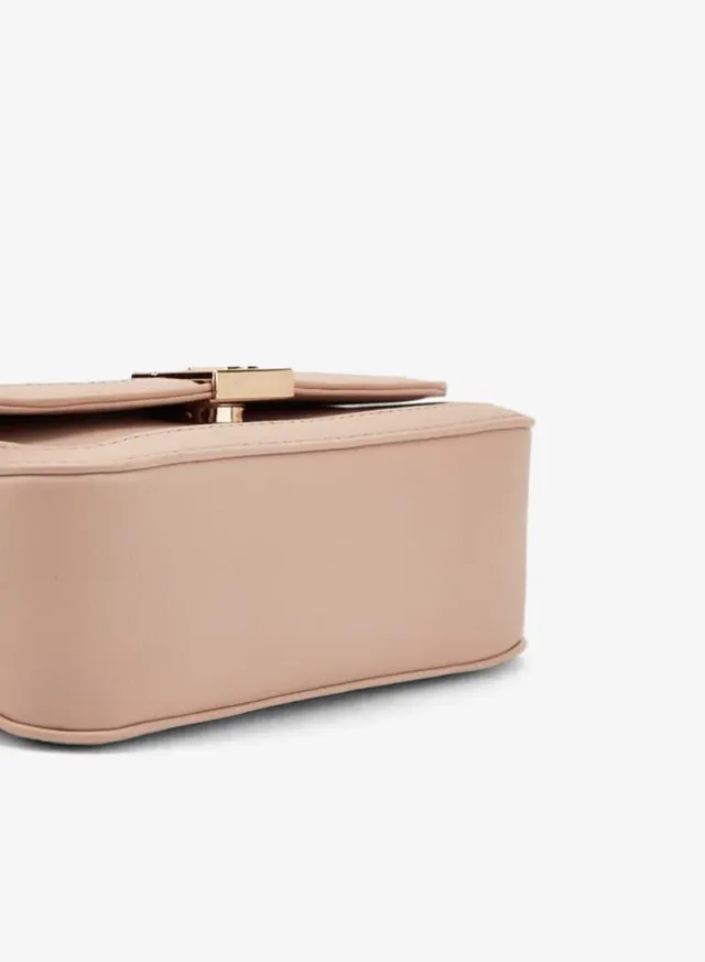 Solid Crossbody Bag With Detachable Strap – صورة 7
