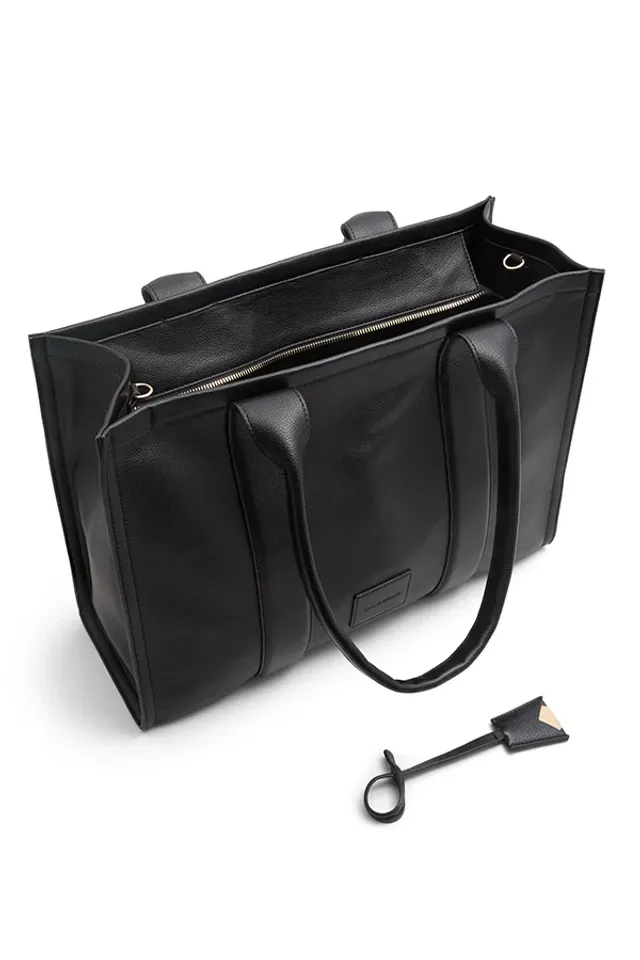 Qoaa Ladies Black Tote Bag – صورة 3