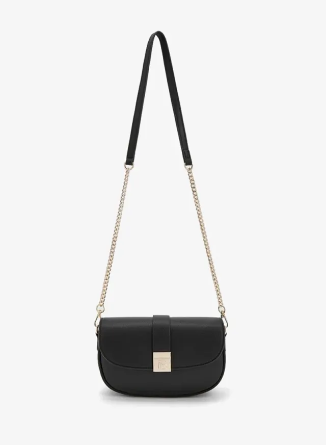 Textured Crossbody Bag With Chain Strap – صورة 2