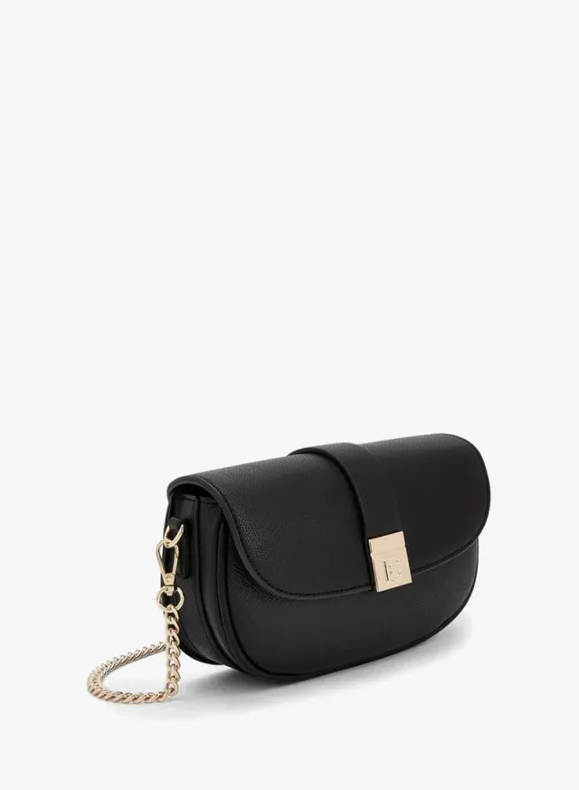 Textured Crossbody Bag With Chain Strap – صورة 3