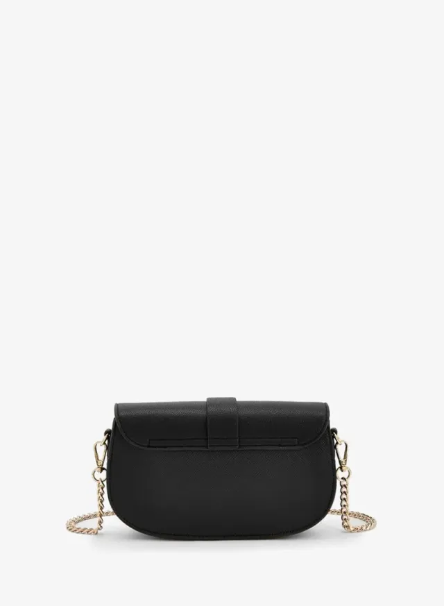Textured Crossbody Bag With Chain Strap – صورة 5