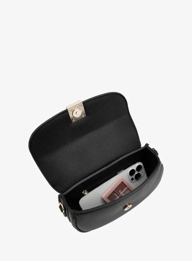 Textured Crossbody Bag With Chain Strap – صورة 7