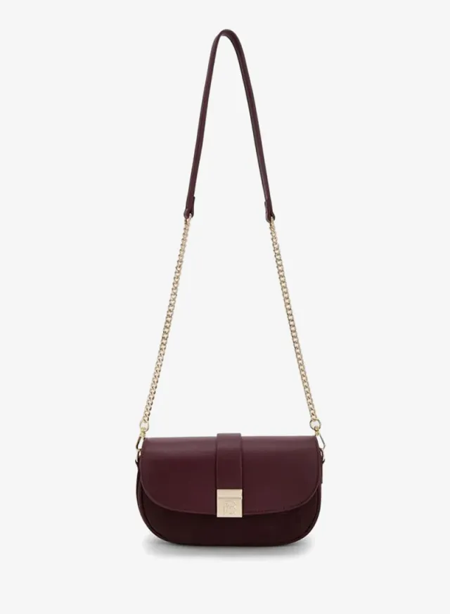 Textured Crossbody Bag With Chain Strap – image 2