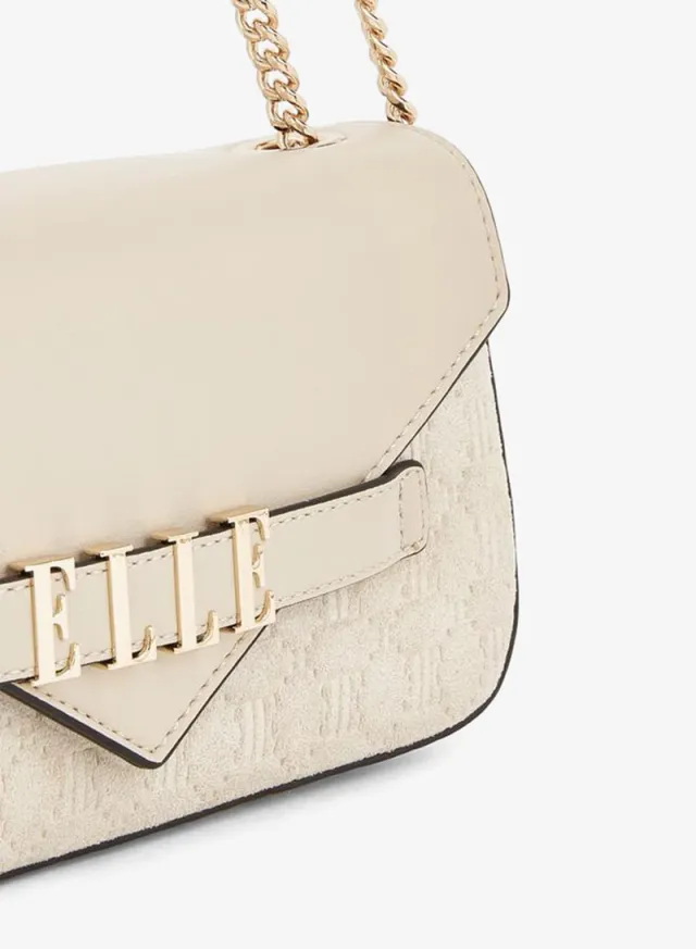 Monogram Embossed Crossbody Bag With Chain Strap – image 5