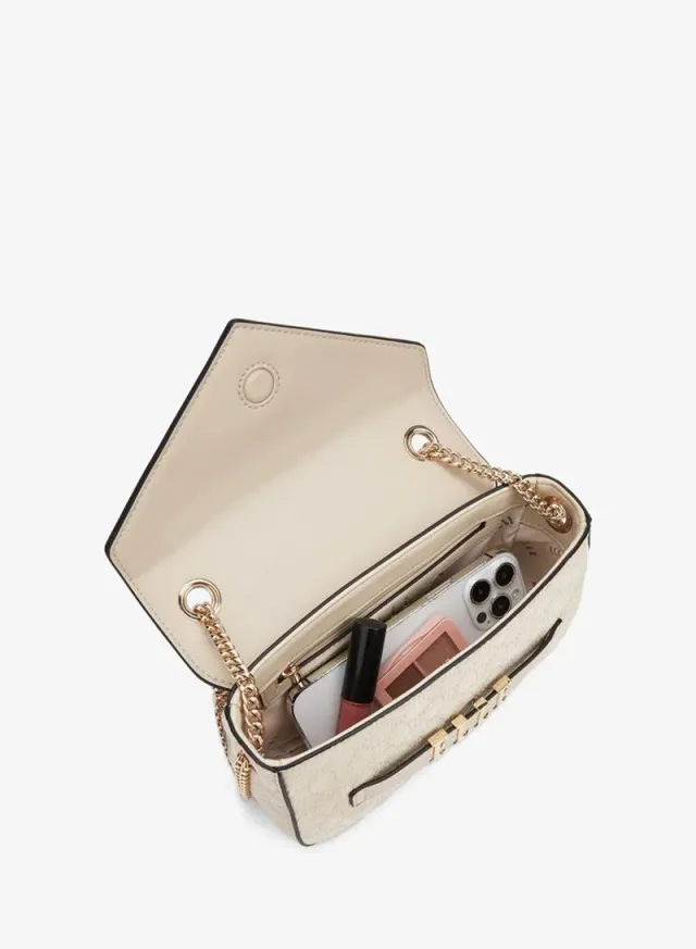 Monogram Embossed Crossbody Bag With Chain Strap – image 7