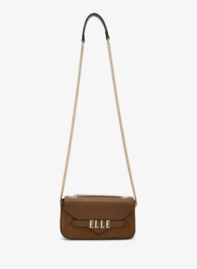 Monogram Embossed Crossbody Bag With Chain Strap – image 2
