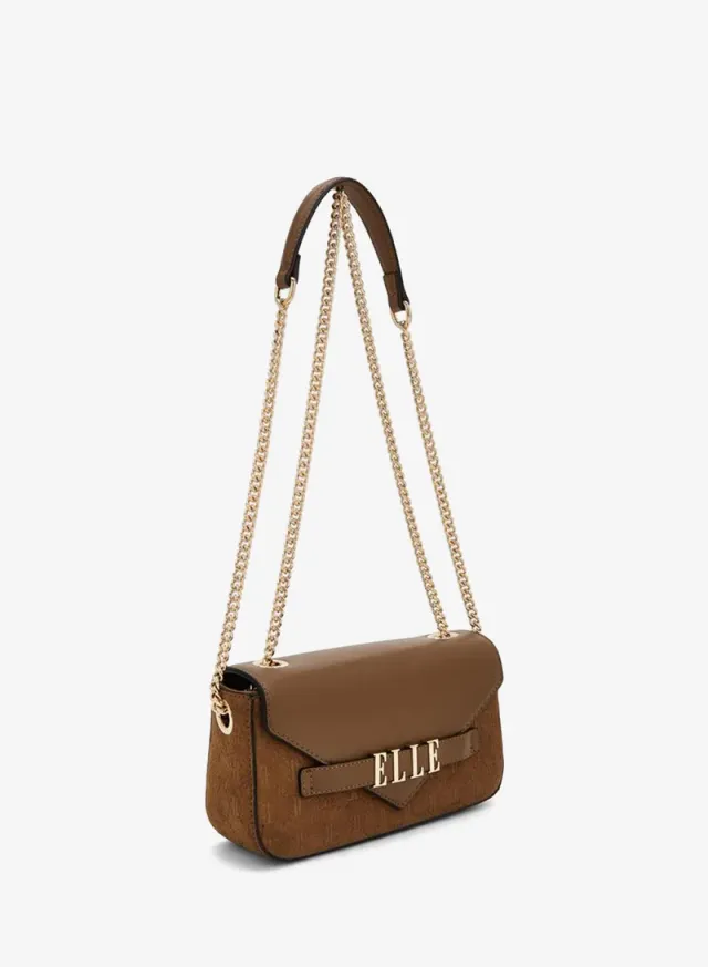 Monogram Embossed Crossbody Bag With Chain Strap – image 4