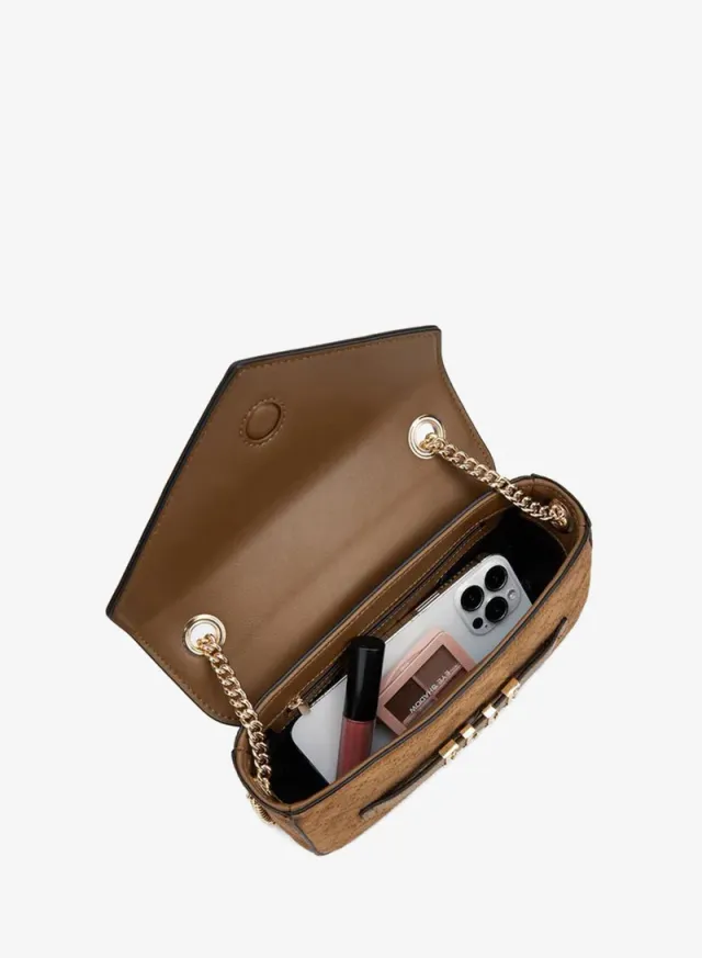 Monogram Embossed Crossbody Bag With Chain Strap – image 7