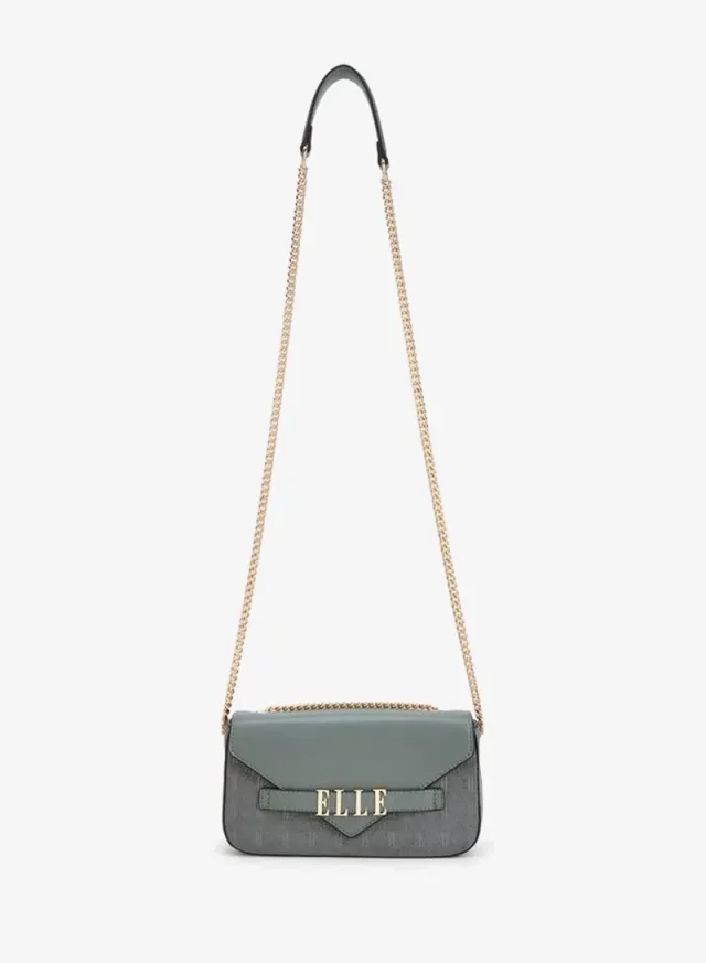 Monogram Embossed Crossbody Bag With Chain Strap – image 2