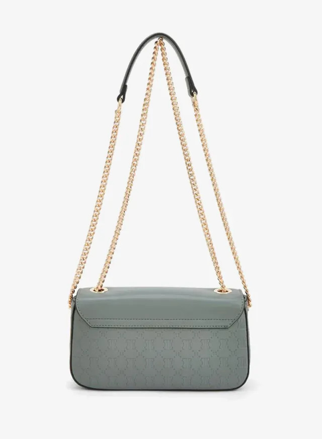 Monogram Embossed Crossbody Bag With Chain Strap – image 3