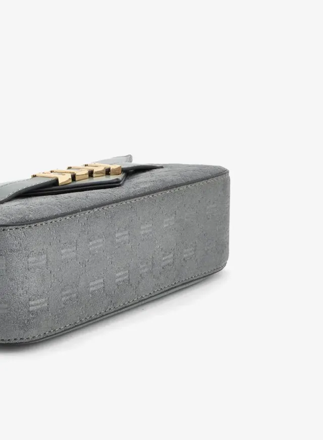 Monogram Embossed Crossbody Bag With Chain Strap – image 4