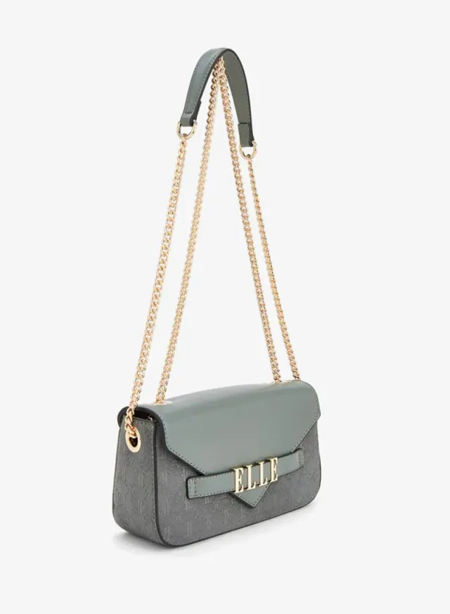Monogram Embossed Crossbody Bag With Chain Strap – image 5