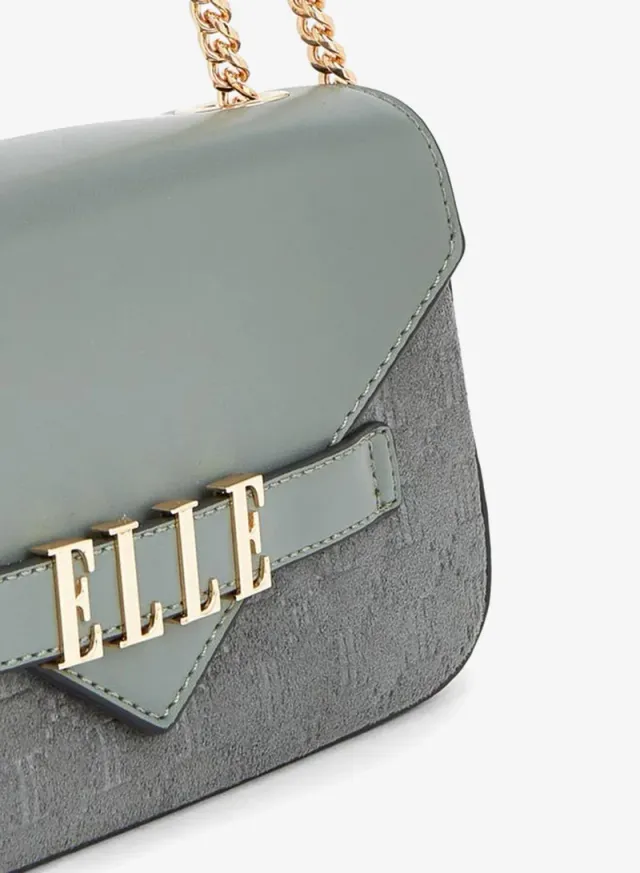 Monogram Embossed Crossbody Bag With Chain Strap – image 6