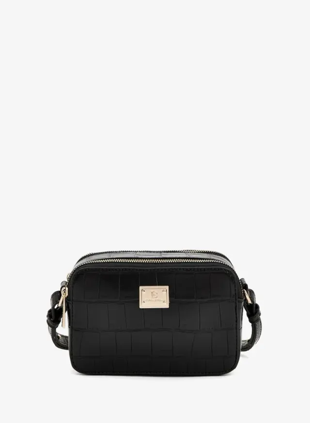 Textured Crossbody Bag With Adjustable Strap