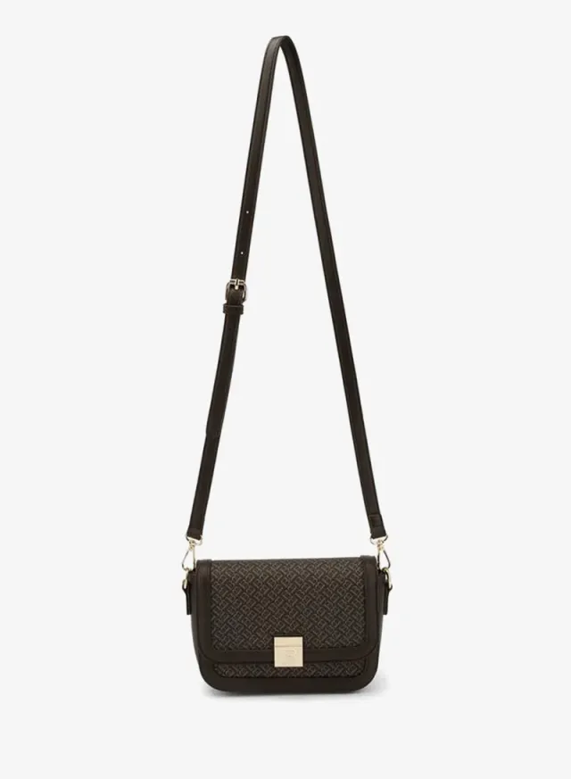 Monogram Print Crossbody Bag With Detachable Strap – صورة 2