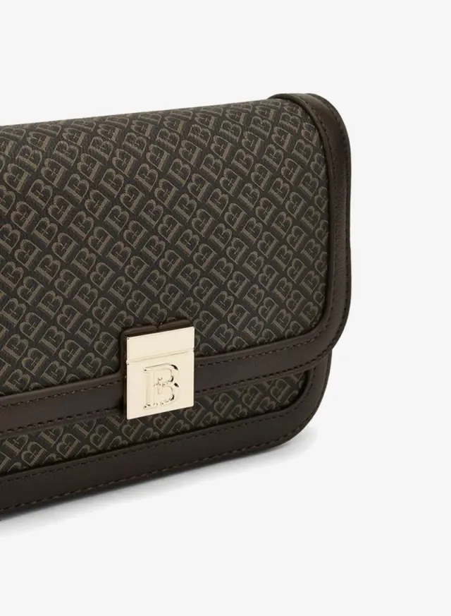 Monogram Print Crossbody Bag With Detachable Strap – صورة 5