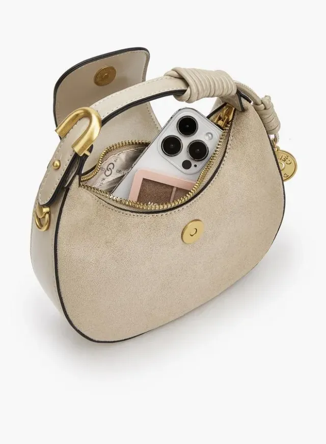 Suede Crossbody Bag With Rope Detail – صورة 8