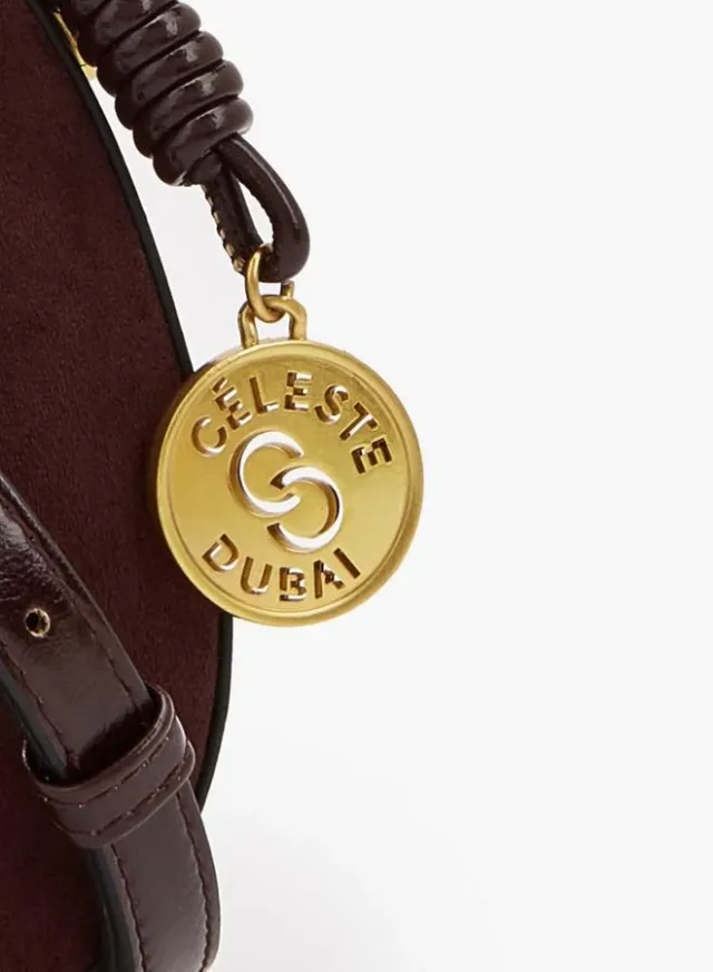 Suede Crossbody Bag With Rope Detail – صورة 2