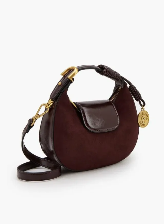 Suede Crossbody Bag With Rope Detail – صورة 3