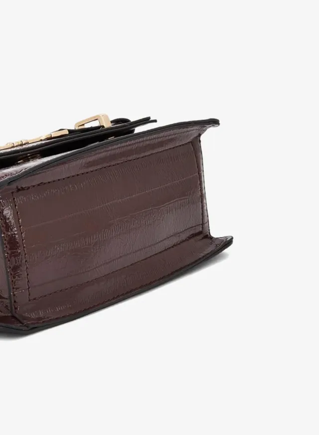 Textured Crossbody Bag With Chain Strap – صورة 6