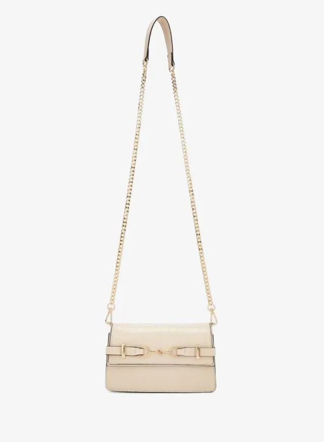 Textured Crossbody Bag With Chain Strap – صورة 2