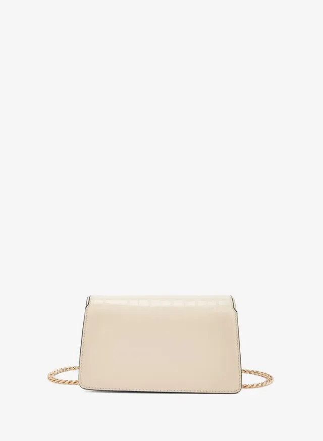 Textured Crossbody Bag With Chain Strap – صورة 5