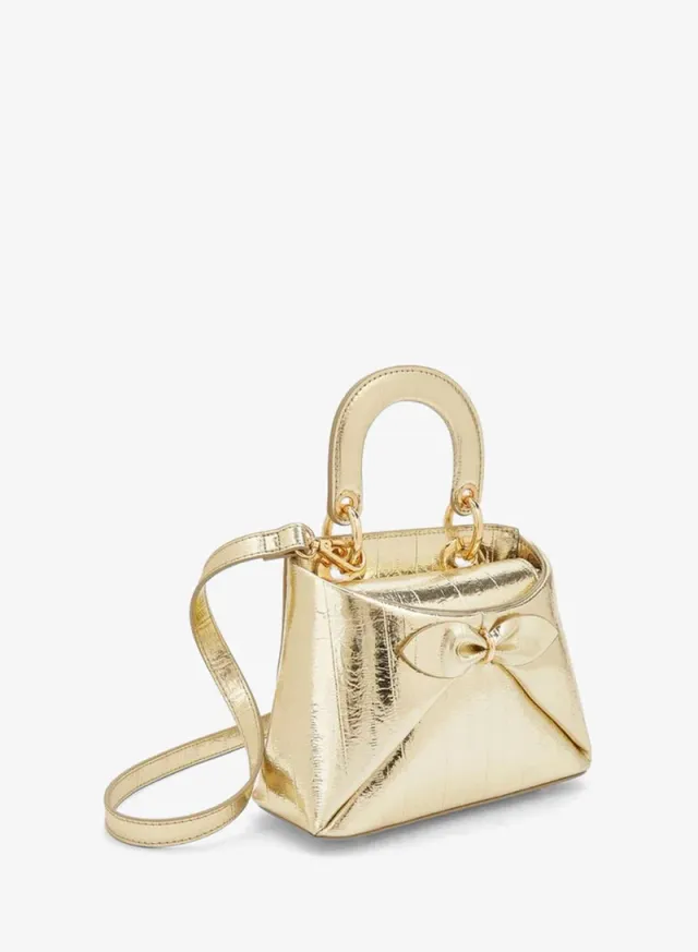 Bow Accent Crossbody Bag With Top Handle – image 3