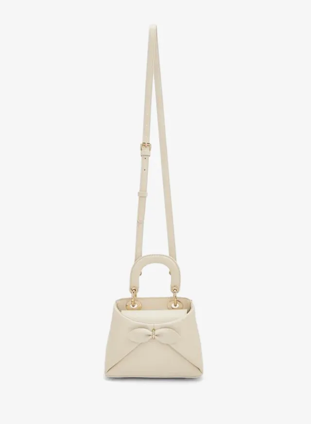 Bow Accent Crossbody Bag With Top Handle – صورة 2
