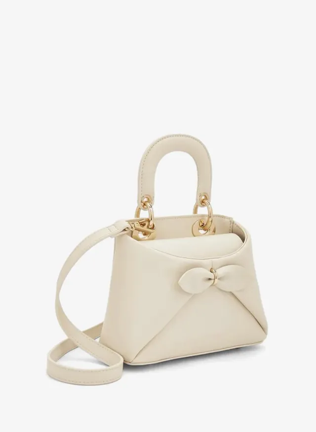 Bow Accent Crossbody Bag With Top Handle – صورة 3