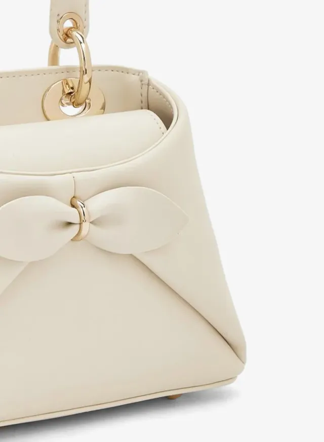 Bow Accent Crossbody Bag With Top Handle – صورة 4