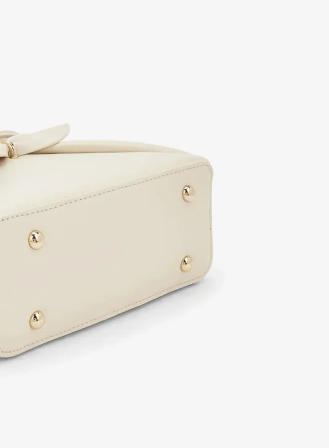 Bow Accent Crossbody Bag With Top Handle – صورة 6