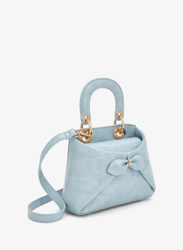 Bow Accent Crossbody Bag With Top Handle – صورة 3