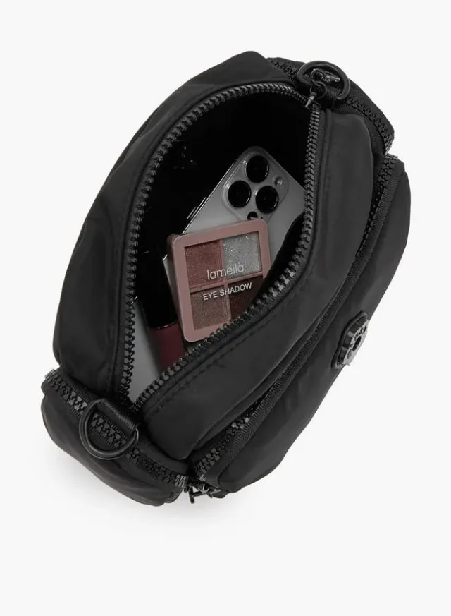 Solid Crossbody Bag With Front Utility Pocket – صورة 7