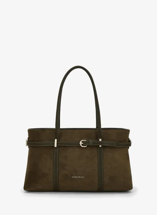 Textured Tote Bag With Zip Closure