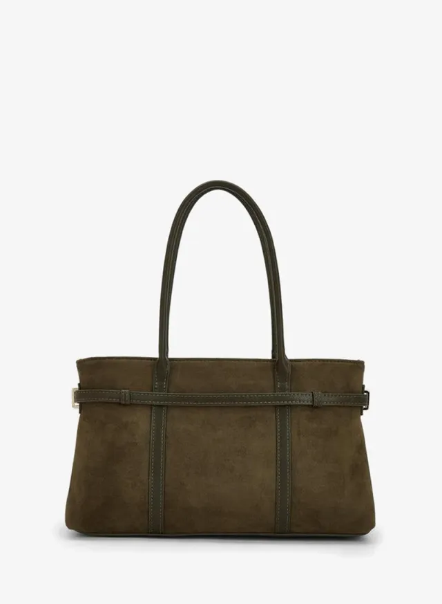Textured Tote Bag With Zip Closure – صورة 2