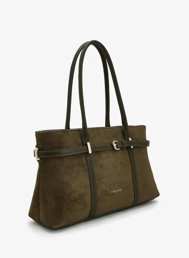 Textured Tote Bag With Zip Closure – صورة 3
