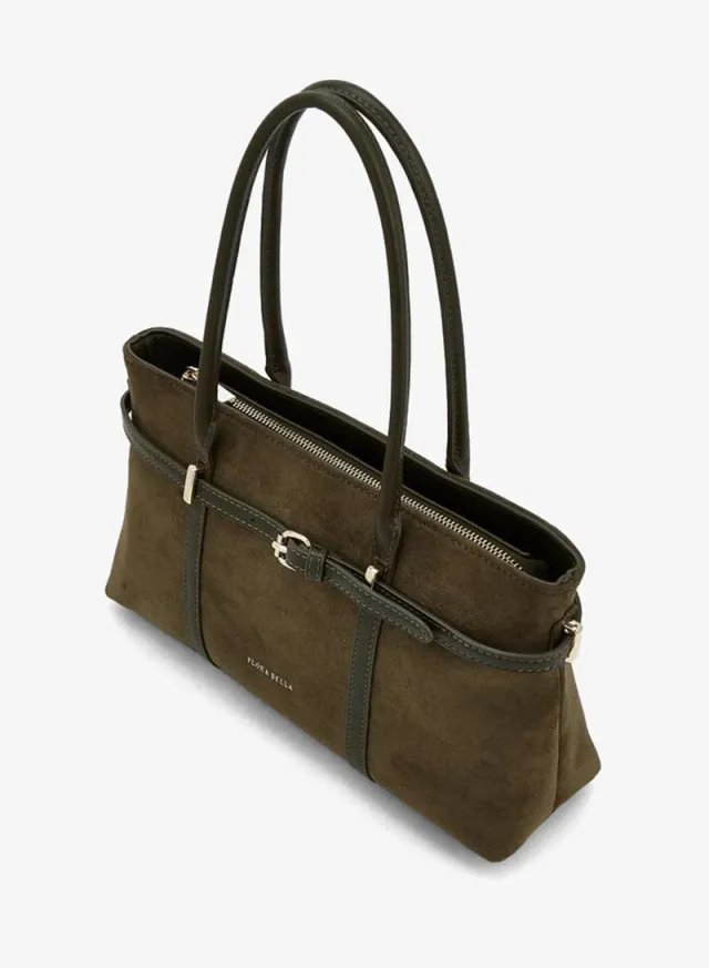 Textured Tote Bag With Zip Closure – صورة 5
