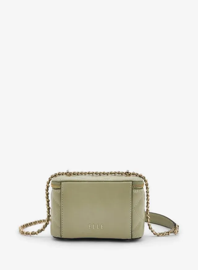 Quilted Crossbody Bag With Floral Accent – صورة 5