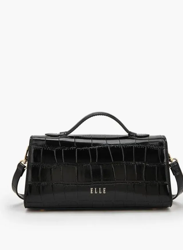 Textured Crossbody Bag with Detachable Strap – صورة 4