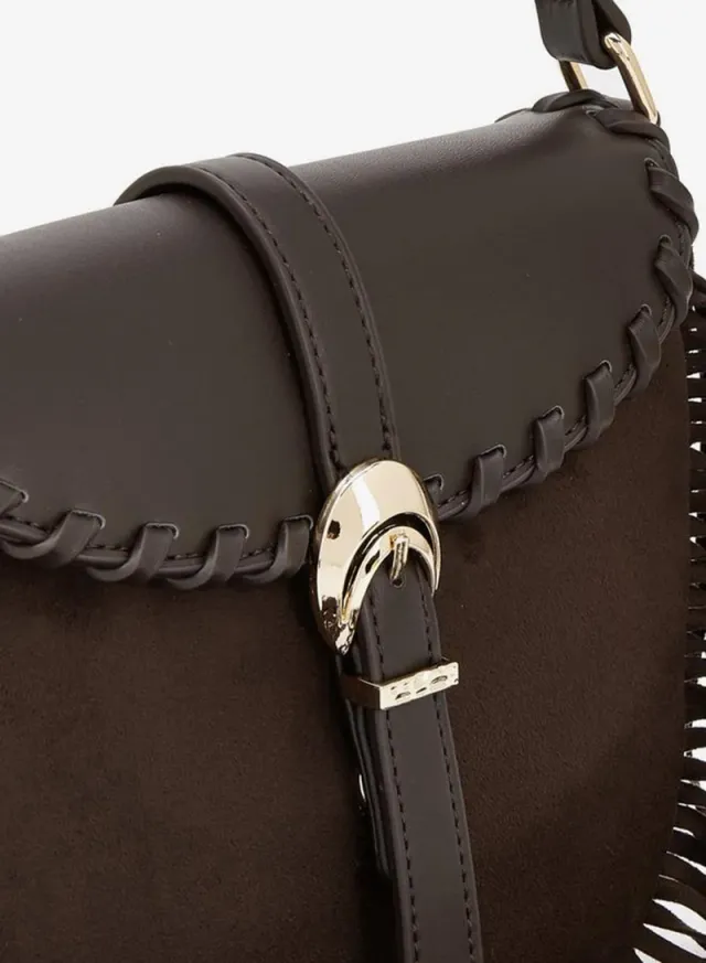 Fringe Detail Crossbody Bag With Adjustable Strap – صورة 5