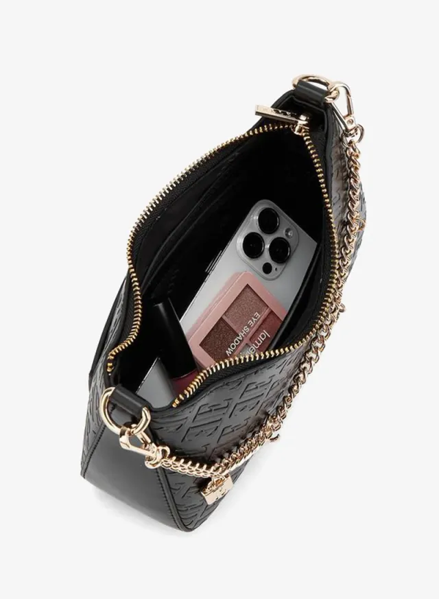 Monogram Embossed Crossbody Bag With Detachable Shoulder Strap – صورة 7