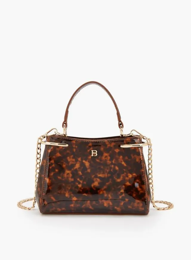 Solid Crossbody Bag With Chain Strap