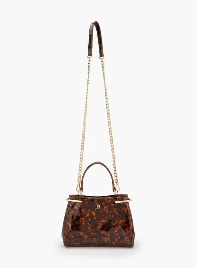 Solid Crossbody Bag With Chain Strap – image 2