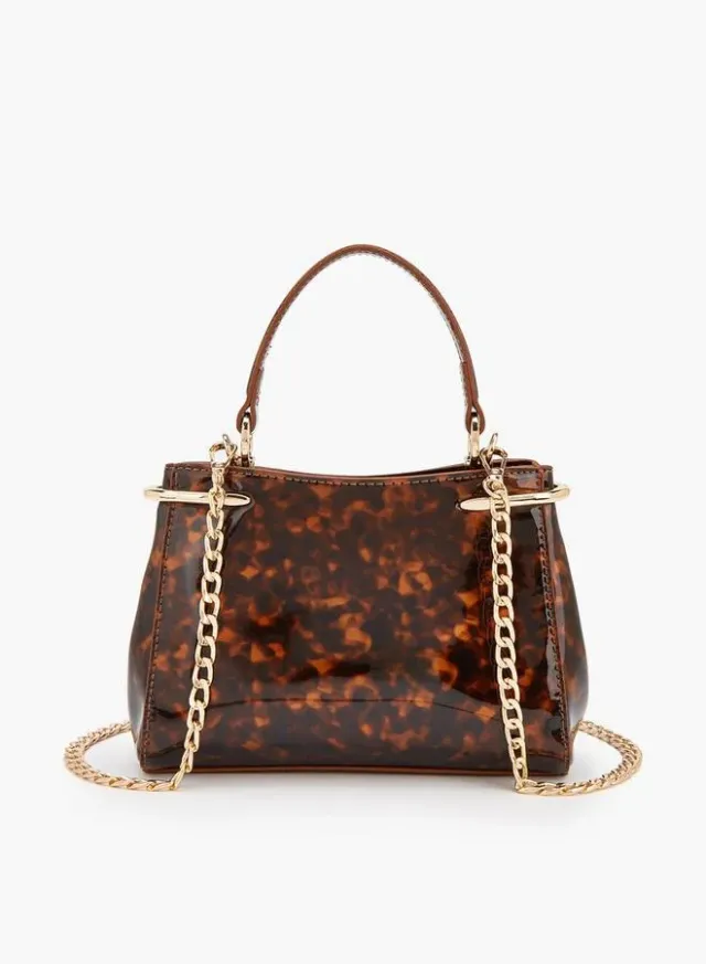 Solid Crossbody Bag With Chain Strap – image 5