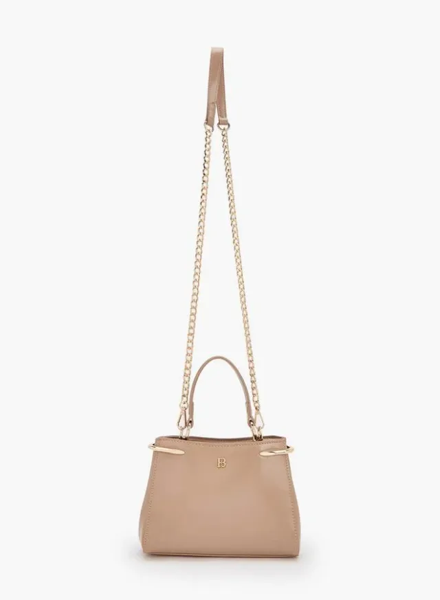 Solid Crossbody Bag With Chain Strap – image 2