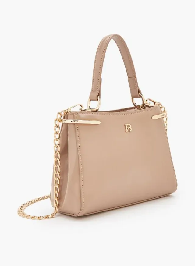 Solid Crossbody Bag With Chain Strap – image 3