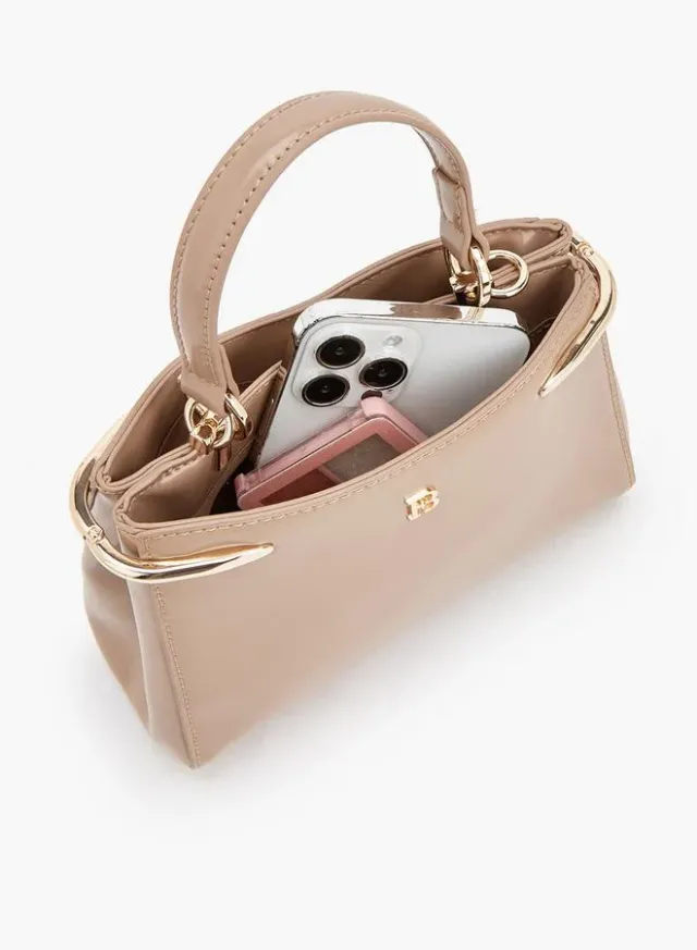 Solid Crossbody Bag With Chain Strap – image 7