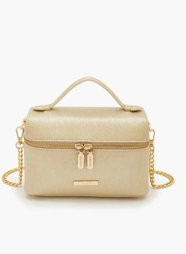 Textured Crossbody Bag With Detachable Strap