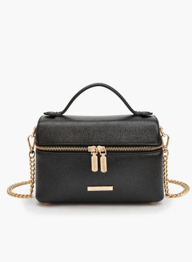 Textured Crossbody Bag With Detachable Strap